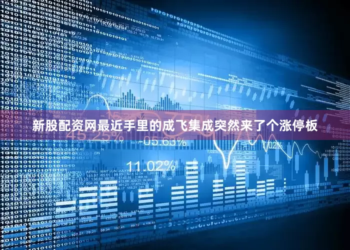 新股配资网最近手里的成飞集成突然来了个涨停板